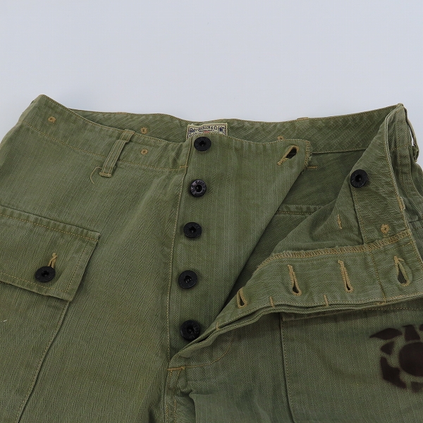実際に弊社で買取させて頂いたBUZZ RICKSON'S/バズリクソンズUSMC M44 HBT SHORTS ハーフパンツ BR50548/32/Mの画像 2枚目
