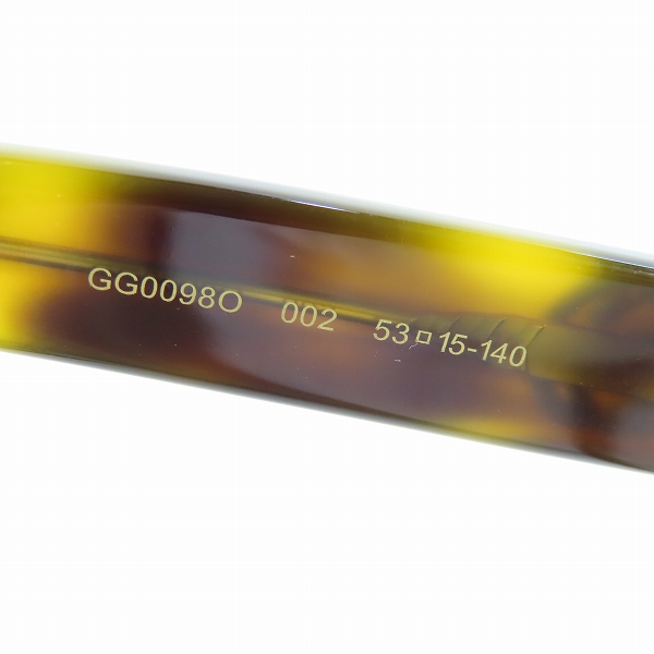 実際に弊社で買取させて頂いたGUCCI/グッチ メガネフレーム アイウェア GG0098Oの画像 4枚目