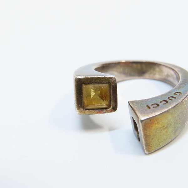 実際に弊社で買取させて頂いたGUCCI/グッチ Gマーク/ストーン リング/指輪 10号の画像 7枚目