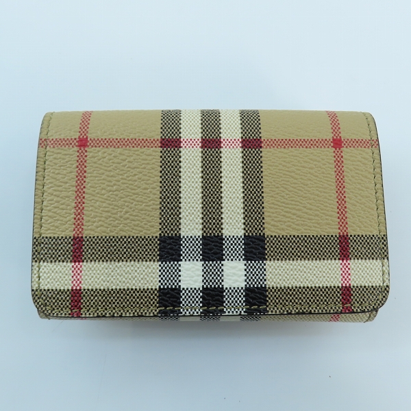 実際に弊社で買取させて頂いたBURBERRY/バーバリー ノバチェック PVC ホック 三つ折り 財布 ウォレットの画像 1枚目