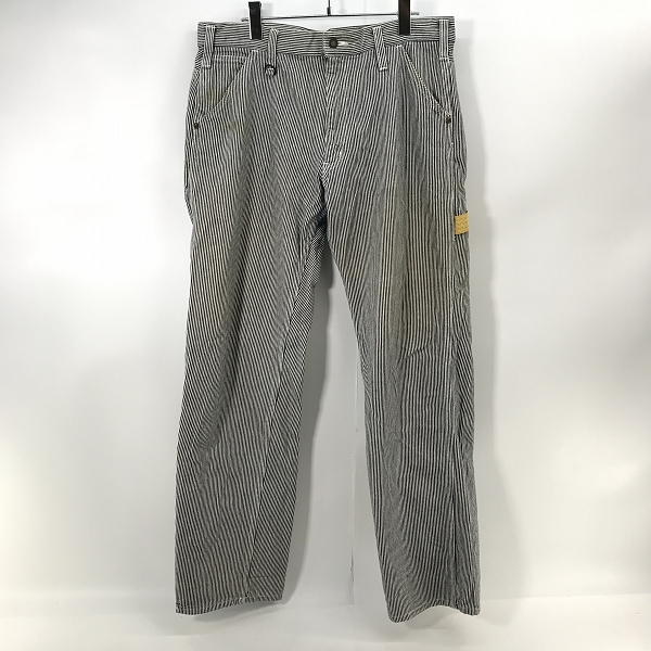 実際に弊社で買取させて頂いたmastermind JAPAN/マスターマインドジャパン radiance期 金ラメ織り込み ヒッコリー柄ペインターパンツ MY-PA07-02/M