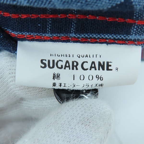実際に弊社で買取させて頂いたSUGAR CANE/シュガーケーン チェック柄 半袖 ワークシャツ SC35879/Mの画像 4枚目