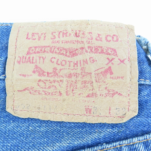 実際に弊社で買取させて頂いたLevis/リーバイス 60年代 VINTAGE/ビンテージ 502 ビッグE ボタン裏16 W31L32の画像 2枚目