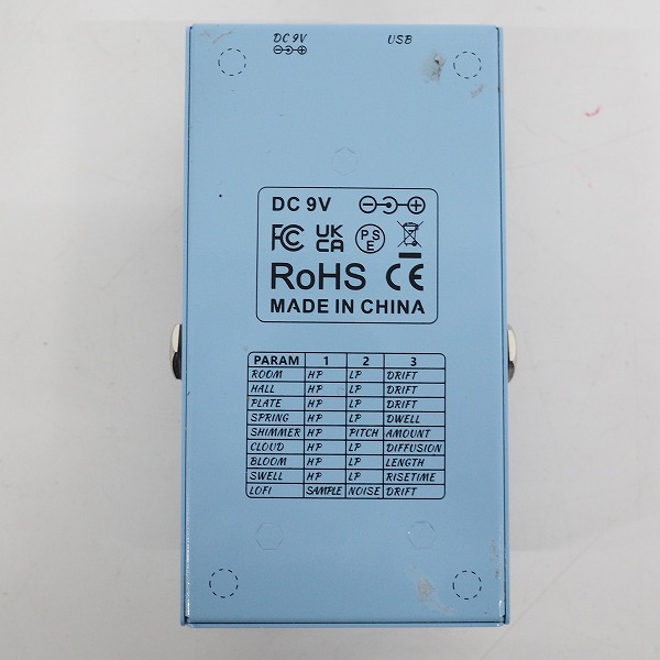 実際に弊社で買取させて頂いたM-VAVE MINI UNIVERSE/ミニユニバース リバーブ エフェクター【動作確認済】の画像 6枚目