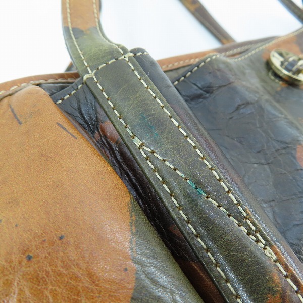 実際に弊社で買取させて頂いたaniary/アニアリ カモフラ/迷彩柄 レザー トートバッグの画像 5枚目