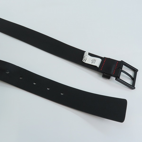 実際に弊社で買取させて頂いたHUGO BOSS/ヒューゴボス Giove-L_Sz35 レタリングロゴループ レザー ベルト 50470652/90-34の画像 4枚目