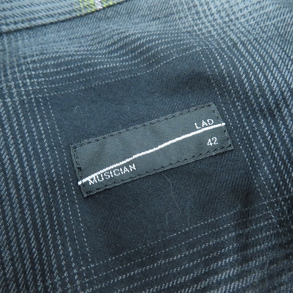 実際に弊社で買取させて頂いたLAD MUSICIAN/ラッドミュージシャン 24SS PAJAMA SHIRT/パジャマシャツ チェック柄 2124-109/42の画像 2枚目