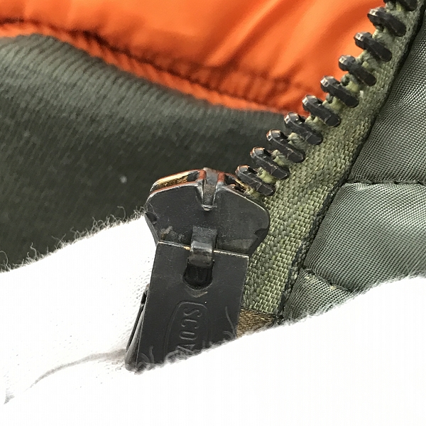 実際に弊社で買取させて頂いたALPHA INDUSTRIES/アルファインダストリーズ MA-1 1968復刻モデル リバーシブル フライトジャケット MIL-J-8279D/Sの画像 7枚目