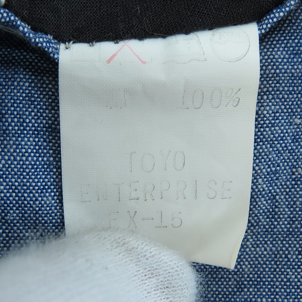 実際に弊社で買取させて頂いたSUGAR CANE/シュガーケーン 東洋エンタープライズ パッチワーク 半袖 ボタンシャツ MS-511/Mの画像 4枚目