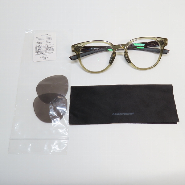 実際に弊社で買取させて頂いたF.C.Real Bristol×金子眼鏡/エフシーレアルブリストル×カネコガンキョウ BOSTON SUNGLASSES 度入り眼鏡/アイウェア FCRB-18の画像 9枚目