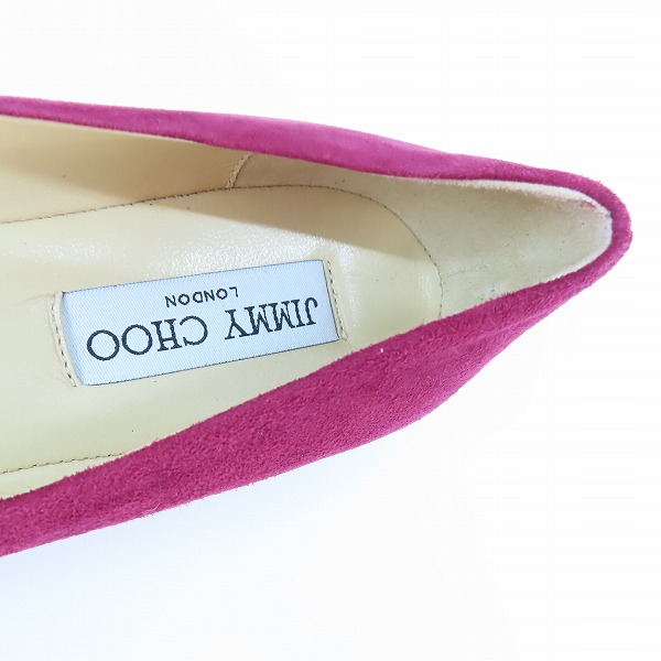 実際に弊社で買取させて頂いたJIMMY CHOO/ジミーチュウ GAZE FLAT スエード フラットパンプス /36の画像 4枚目