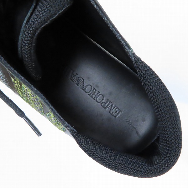 実際に弊社で買取させて頂いたEMPORIO ARMANI/エンポリオアルマーニ 刺繍総柄ローカットスニーカー 6の画像 4枚目