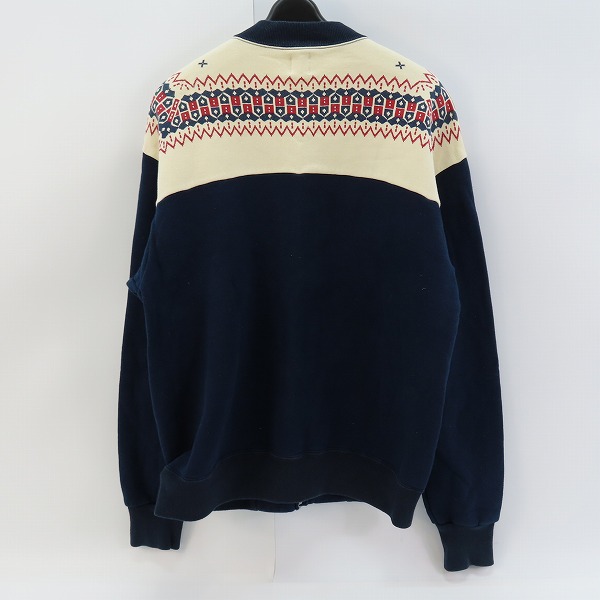 実際に弊社で買取させて頂いたTHE FLAT HEAD/フラットヘッド 裏起毛 ジップアップジャケット ネイビー/Lの画像 1枚目