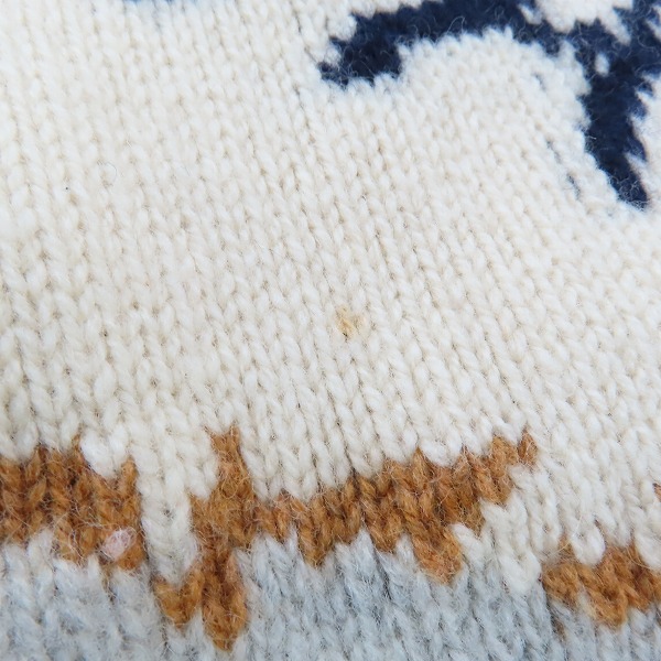 実際に弊社で買取させて頂いたMAISON KITSUNE メゾンキツネ FOX HEAD/フォックスヘッド セーター KMM-0461-B/Lの画像 6枚目