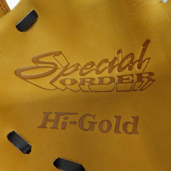 実際に弊社で買取させて頂いたHI-GOLD/ハイゴールド スペシャルオーダー 硬式 内野手 右投げ用 グローブ SKG-408SPの画像 7枚目
