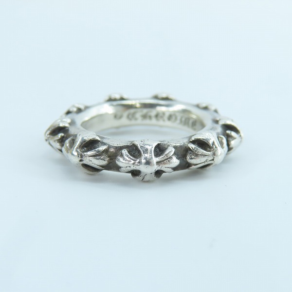 実際に弊社で買取させて頂いたCHROME HEARTS/クロムハーツ CROSS BAND RING/クロス バンド リング 16.5号の画像 3枚目