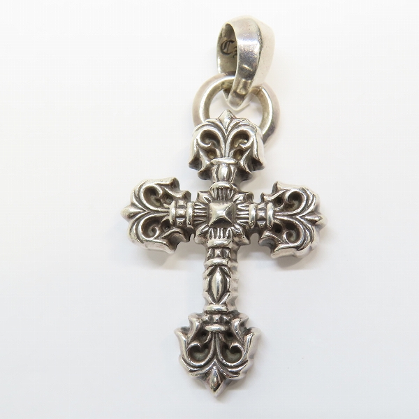 実際に弊社で買取させて頂いた【インボイス原本】CHROME HEARTS/クロムハーツ フィリグリークロスペンダントｗ/プレーンベイル チャーム XSの画像 1枚目