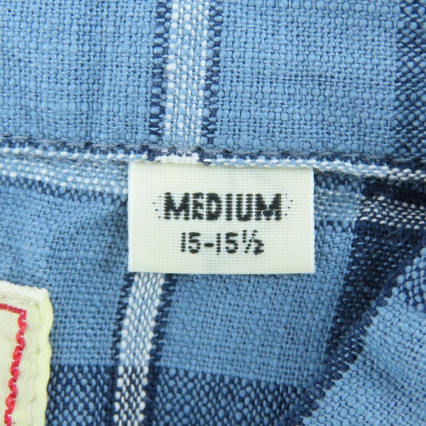 実際に弊社で買取させて頂いたSUGAR CANE/シュガーケーン チェック柄 半袖 ワークシャツ SC35879/Mの画像 3枚目