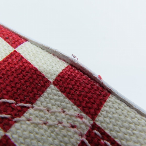 実際に弊社で買取させて頂いたVANS バンズ OFF THE WALL/オフ ザ ウォール ブロックチェック ローカットスニーカー レッド T375/8の画像 8枚目