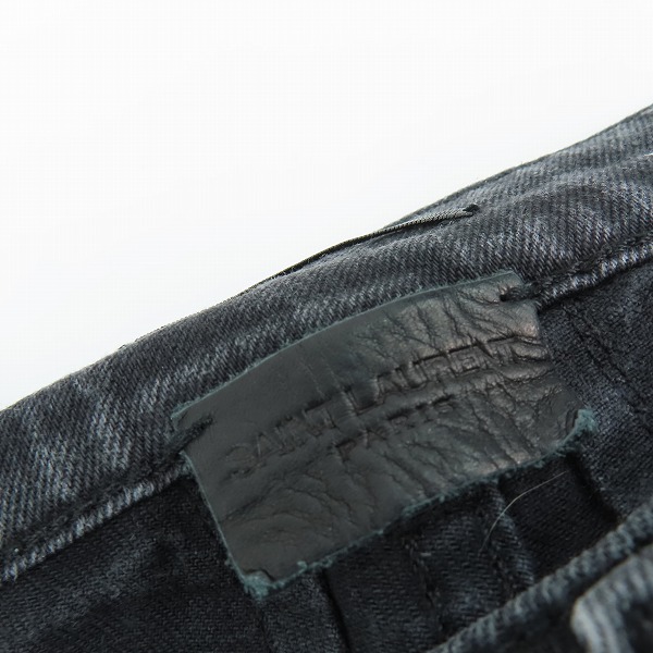 実際に弊社で買取させて頂いたSAINT LAURENT PARIS/サンローラン パリ スキニーパンツ ブラック D30P 407741 Y869L 1000/31の画像 2枚目