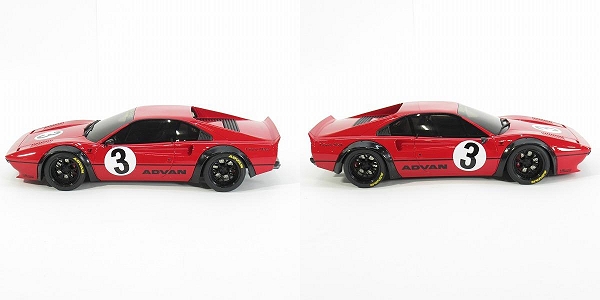 実際に弊社で買取させて頂いたGT SPIRIT/GTスピリット 1/18 フェラーリ  308 GTB LB Works/リバティーウォーク レッド LIMITED EDITION ミニカーの画像 3枚目