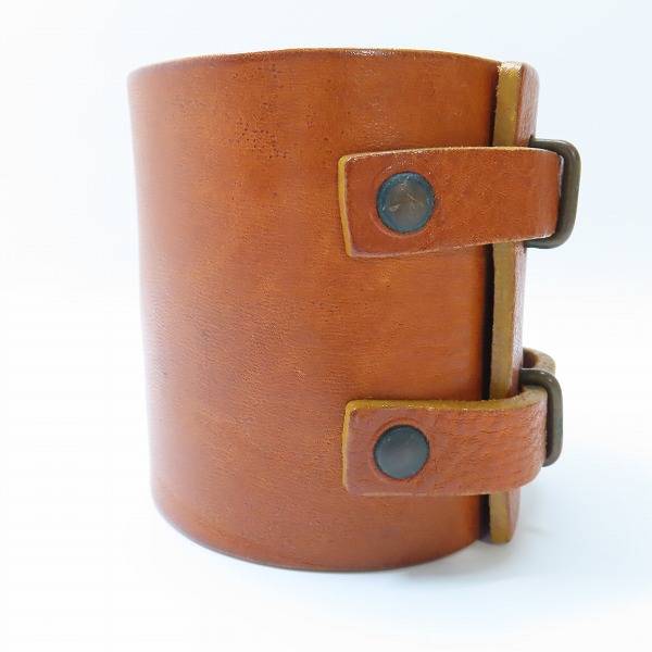 実際に弊社で買取させて頂いたMartin Margiela/マルタンマルジェラ 初期 レザーブレス バングルの画像 4枚目