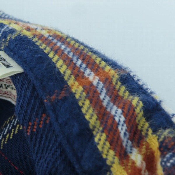 実際に弊社で買取させて頂いた【未使用】 SUGAR CANE/シュガーケーン TWILL CHECK WORK SHIRT/ツイルチェック ワークシャツ/ネルシャツ ネイビー SC28234/Mの画像 5枚目