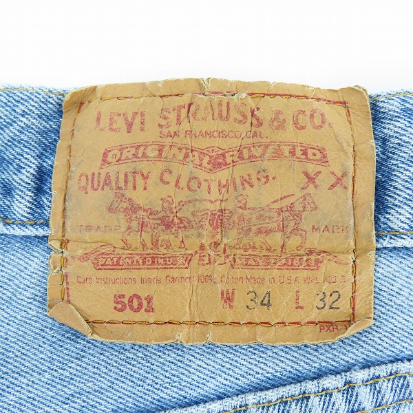 実際に弊社で買取させて頂いたLEVIS/リーバイス ヴィンテージ 501 553刻印 デニムパンツ/ジーンズ W34L32の画像 5枚目