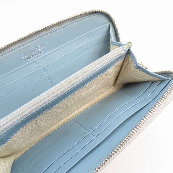 実際に弊社で買取させて頂いたJIMMY CHOO/ジミーチュウ ラウンドファスナー 長財布の画像 3枚目