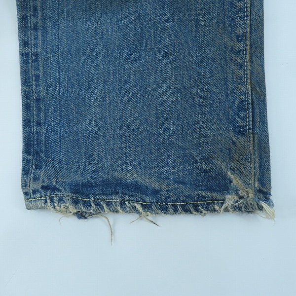 実際に弊社で買取させて頂いたLEVI'S/リーバイス ヴィンテージ 501 66前期 ボタン裏刻印6/点々/Vステッチ ボタンフライデニムパンツの画像 7枚目