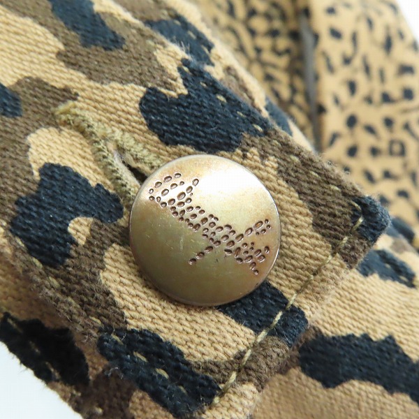 実際に弊社で買取させて頂いたWrangler × WACKO MARIA/ラングラー ×ワコマリア  デニムジャケット レオパード /WS9260/XLの画像 7枚目