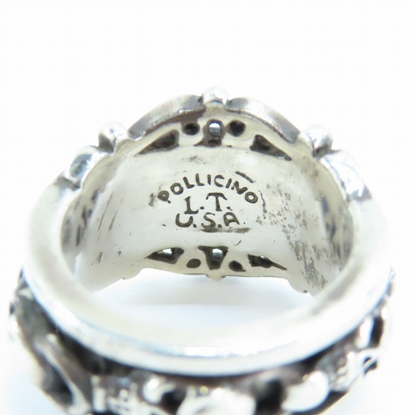 実際に弊社で買取させて頂いた【ギャラあり】LEATHERS AND TREASURES/レザーズアンドトレジャーズ スカルスクロールリング 22.5号-23号の画像 3枚目