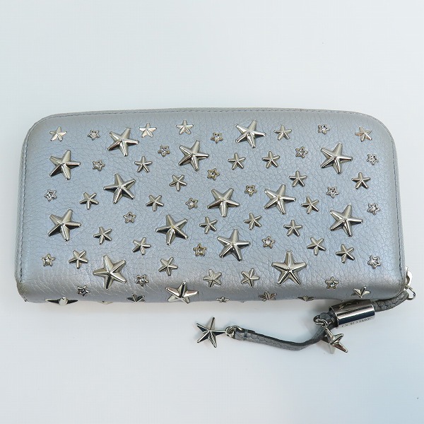 実際に弊社で買取させて頂いたJIMMY CHOO/ジミーチュウ ラウンドファスナー 長財布の画像 1枚目