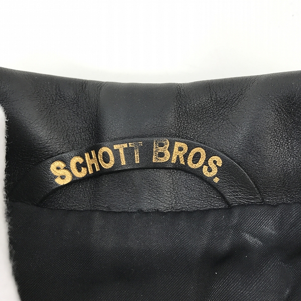実際に弊社で買取させて頂いたSchott/ショット カウレザー/牛革 トラッカージャケット/シングルライダース 7209/34の画像 3枚目
