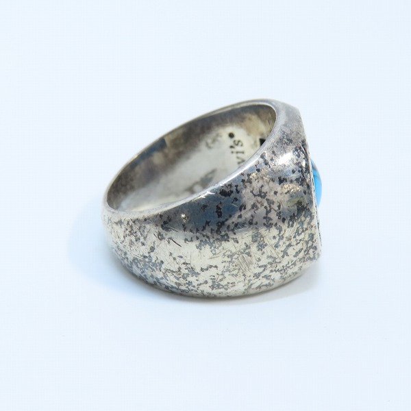 実際に弊社で買取させて頂いたLevi's/リーバイス ストーン付き シルバー ロゴリング 19号の画像 4枚目