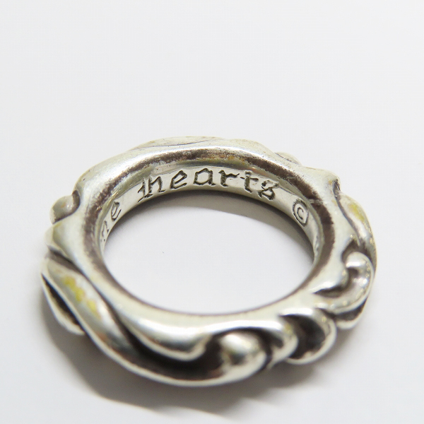 実際に弊社で買取させて頂いたCHROME HEARTS/クロムハーツ スクロール バンド リング/9号の画像 7枚目