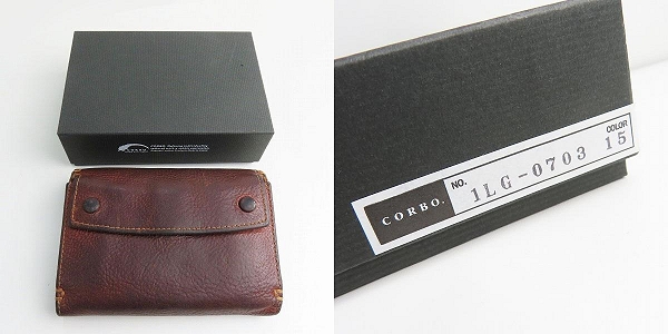 実際に弊社で買取させて頂いたCORBO/コルボ Algoritmo the FLOW/アルゴリトモ 3つ折り財布/ウォレット 1LG-0703の画像 9枚目