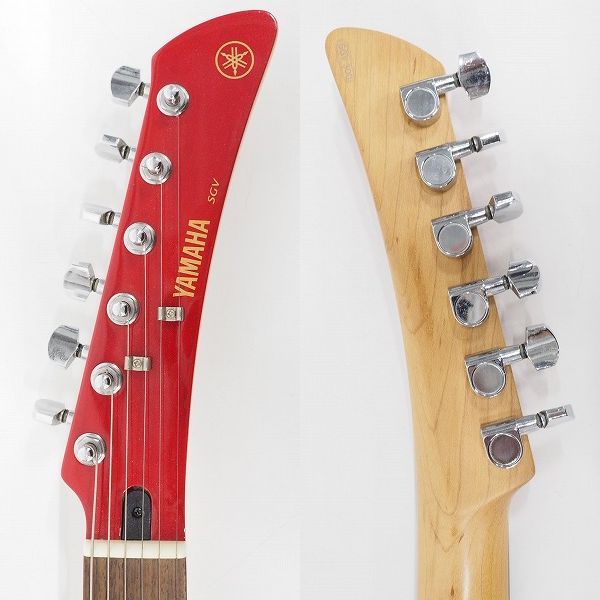 実際に弊社で買取させて頂いた★YAMAHA/ヤマハ SGV-300 ビザール エレキギター レッドメタリック ソフトケース付の画像 3枚目