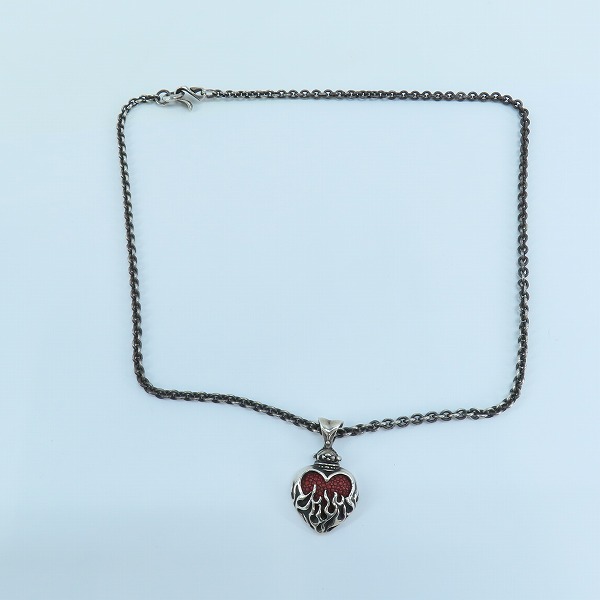 実際に弊社で買取させて頂いた【キャラ付き】LEATHERS & TREASURES/レザーズアンドトレジャーズ フレームハート ペンダント/ネックレスの画像 6枚目