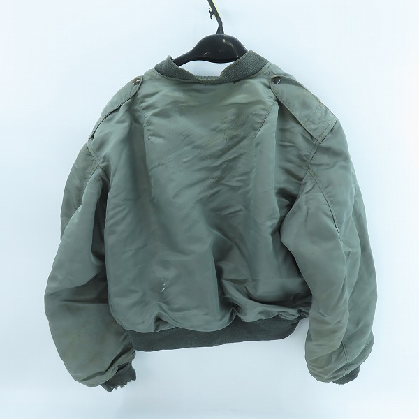 実際に弊社で買取させて頂いたU.S.AIR FORCE/エアフォース BLUE ANCHOR OVERALL CO,INC/CROWNジッパー/ヴィンテージ L-2Bフライトジャケット XLの画像 1枚目