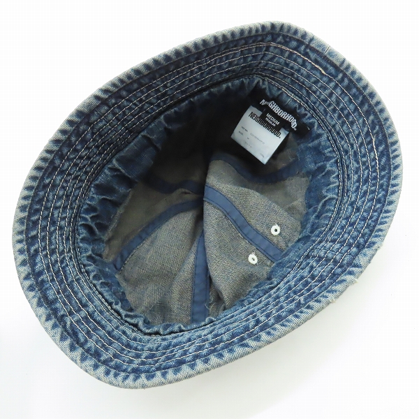 実際に弊社で買取させて頂いたNEIGHBORHOOD/ネイバーフッド 22AW DENIM BALL HAT/バケットハット 222YGNH-HT10/Mの画像 4枚目