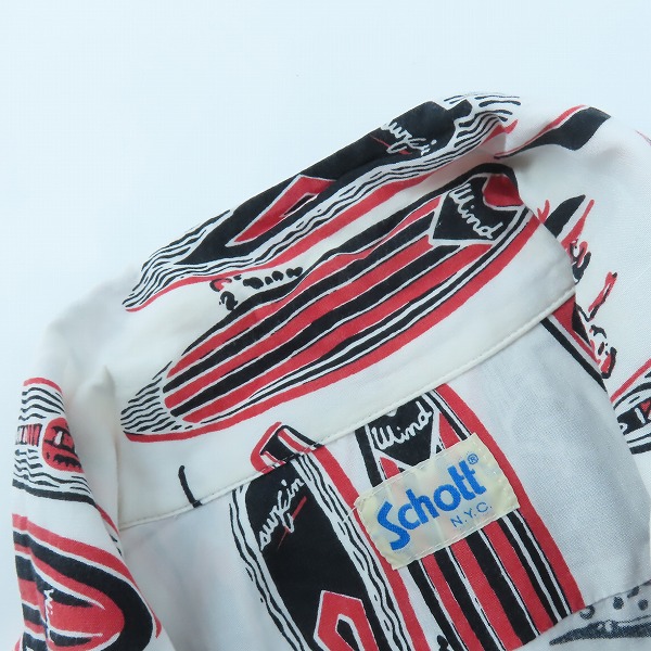実際に弊社で買取させて頂いたSCHOTT/ショット アロハシャツ 3185020/Mの画像 6枚目