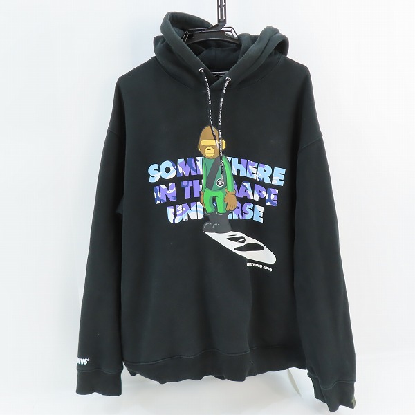 実際に弊社で買取させて頂いたA BATHING APE/アベイシングエイプ プルオーバー パーカー ブラック XL