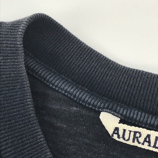 実際に弊社で買取させて頂いたAURALEE/オーラリー ヘビー コットン サイドスリット Tシャツ/4の画像 5枚目