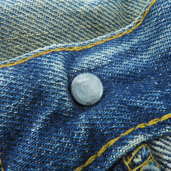 実際に弊社で買取させて頂いた【難有り】LEVI'S/リーバイス ヴィンテージ 501 66前期 ボタン裏刻印6/点々/スモールe ボタンフライ デニムパンツの画像 5枚目