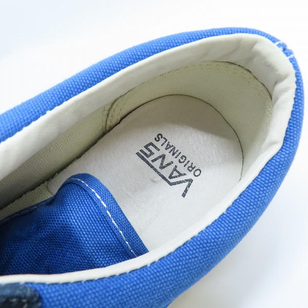 実際に弊社で買取させて頂いたVANS/バンズ オリジナルズ OFF THE WALL/オフ ザ ウォール ローカットスニーカー ブルー×イエロー T375/8の画像 4枚目