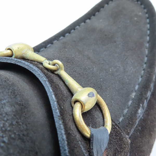 実際に弊社で買取させて頂いたGUCCI/グッチ ホースビット スウェードローファーシューズ 114 0067/42.5Eの画像 8枚目