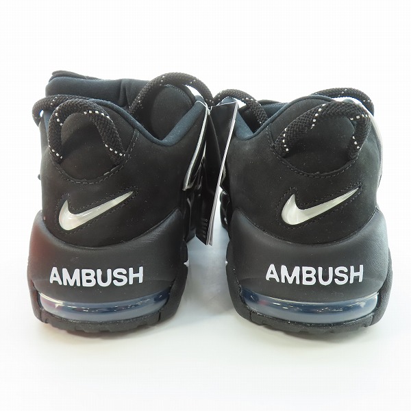 実際に弊社で買取させて頂いた【未使用】NIKE×AMBUSH/ナイキ×アンブッシュ AIR MORE UP TEMPO LOW SP/エアモアアップテンポ ロー ブラック FB1299-001/29の画像 1枚目
