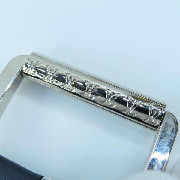 実際に弊社で買取させて頂いたLOUIS VUITTON  ルイヴィトン モノグラム サンチュール リヴェルソ Ｍ0003 レザーベルト ホワイト 110/44の画像 5枚目