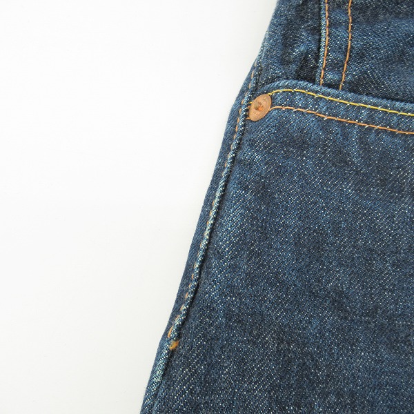 実際に弊社で買取させて頂いたEVISU/エヴィス Lot2001 No2 虎耳 赤カモメ プリント デニムパンツ 28×35の画像 7枚目